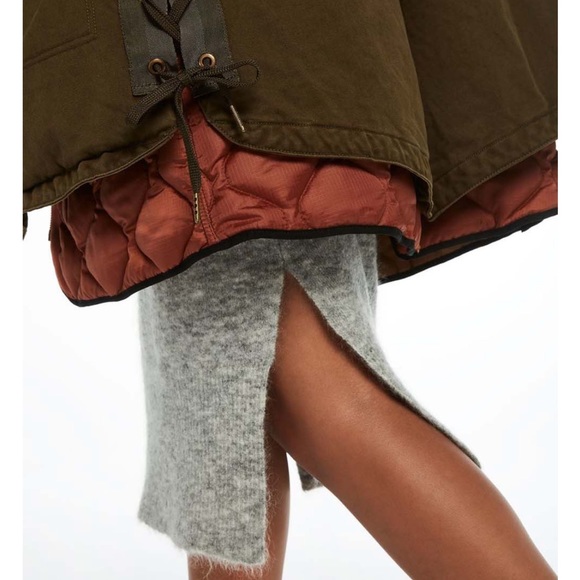 Like New Maison Scotch Side Tie Layered Parka - Size L - Picture 2 of 10